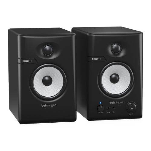 Bafle activo Gonher Behringer Monitor TRUTH 3.5 BT con detalles de su diseño y controles en la imagen.