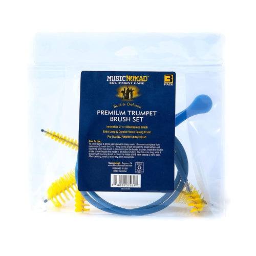 Kit de accesorios Gonher Music Nomad de 3 piezas con cepillos para trompeta, ideal para limpieza y mantenimiento de instrumentos.