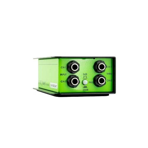 Caja directa pasiva Krieg 2 Ch Pro Two de Sensey, equipo de audio con entradas y salidas para sonido profesional.